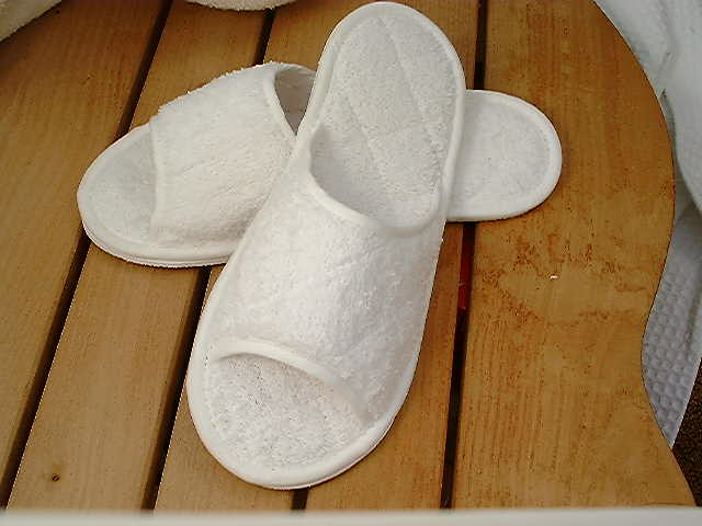 Style 200 Peeptoe Towelling Slippers