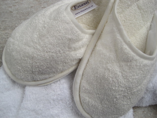 Ivory Washable Bamboo Slippers